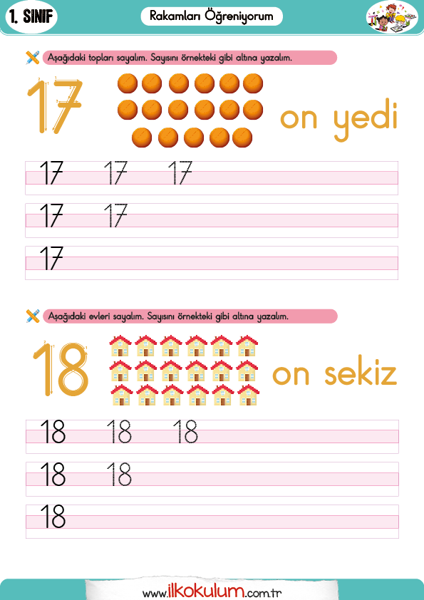 10-20 arasındaki sayılar7